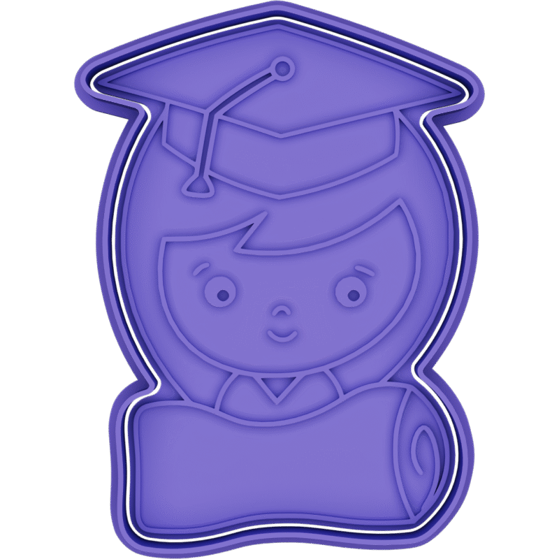 Niña con Diploma Graduada