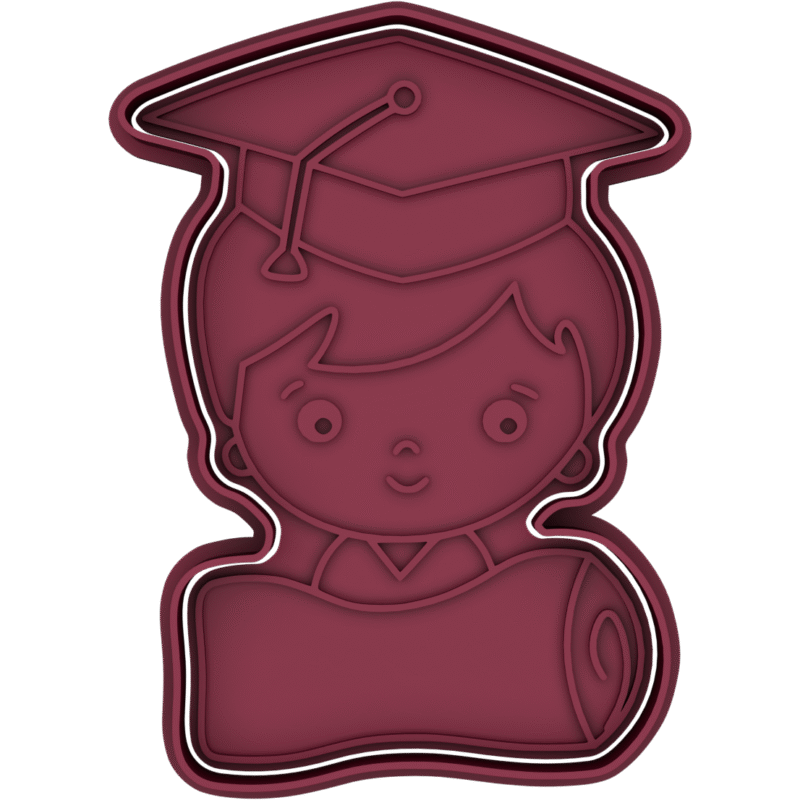 Niño con Diploma Graduado