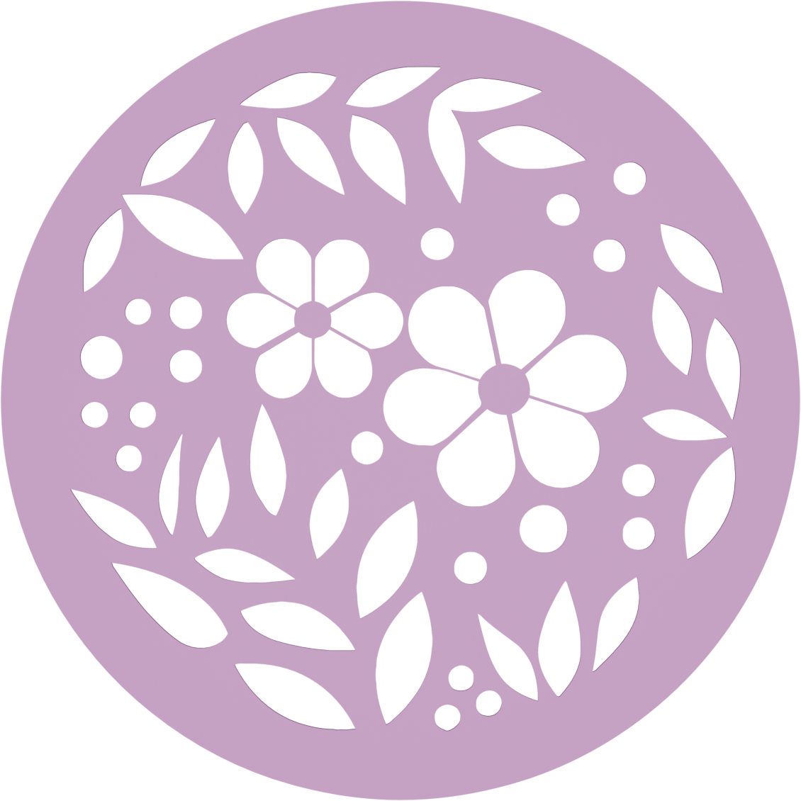 Stencil - Flores con Hojitas