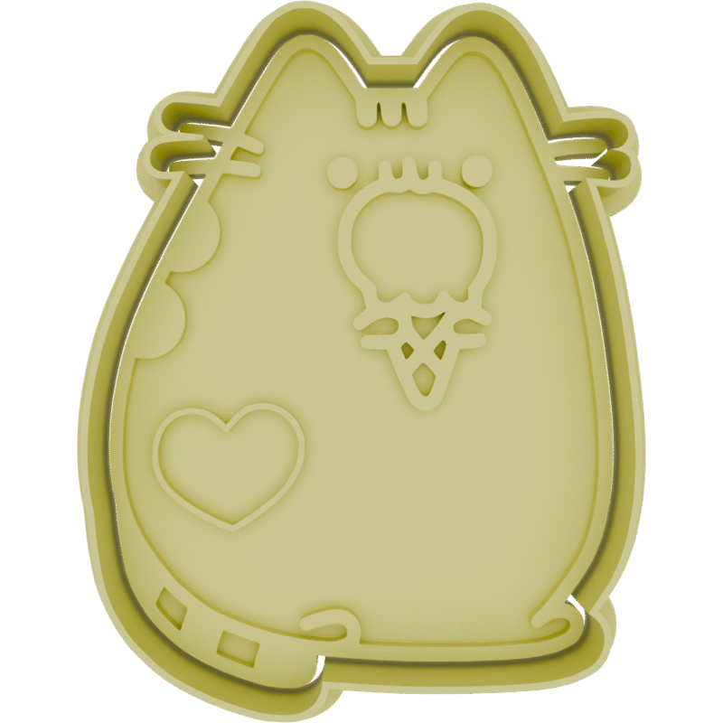 Gato Pusheen Comiendo Helado