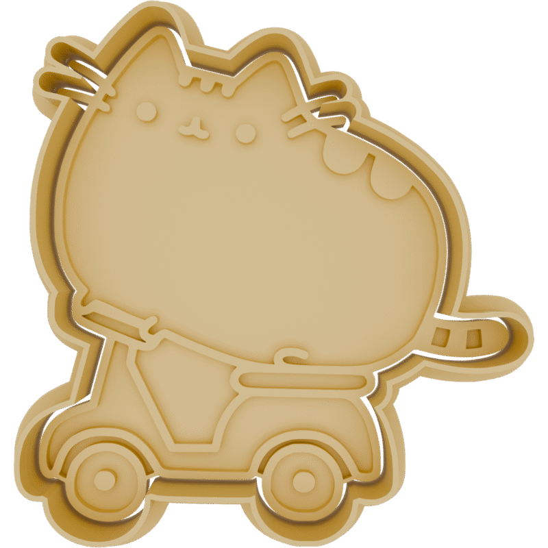 Gato Pusheen en Moto